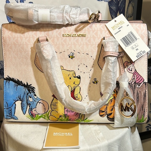 *SALE*Michael Kors Winnie Pooh Satchel w/ Crossbody Strap/Valentine Gift 💝 New! - Picture 10 of 13